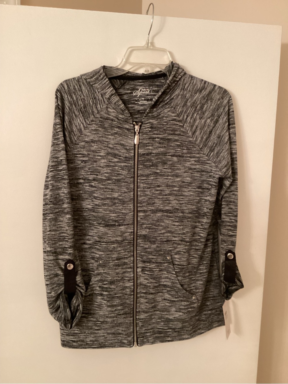 NWT!! Style & Co Size Medium Gray Zip-Up Hoodie